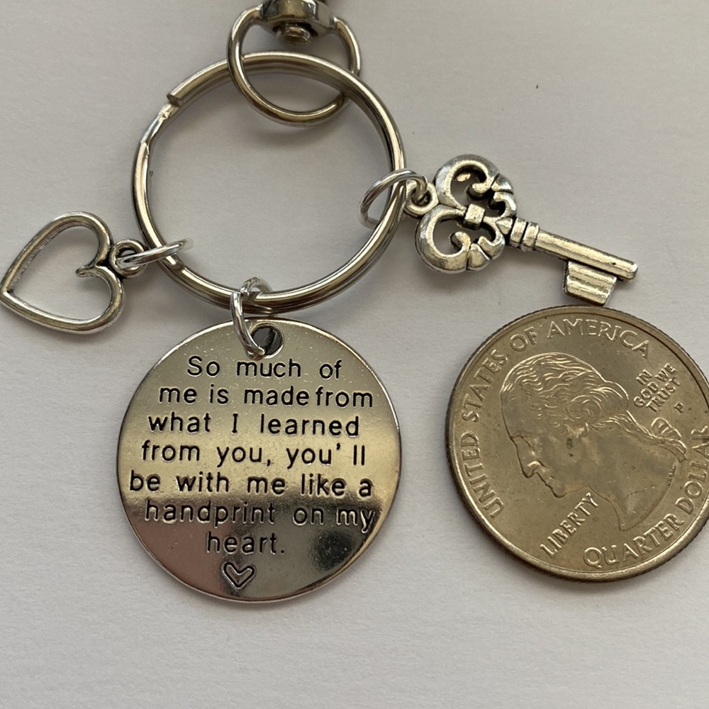 Handprint ✋on my Heart ❤️ Keyring - Picture 3 of 3